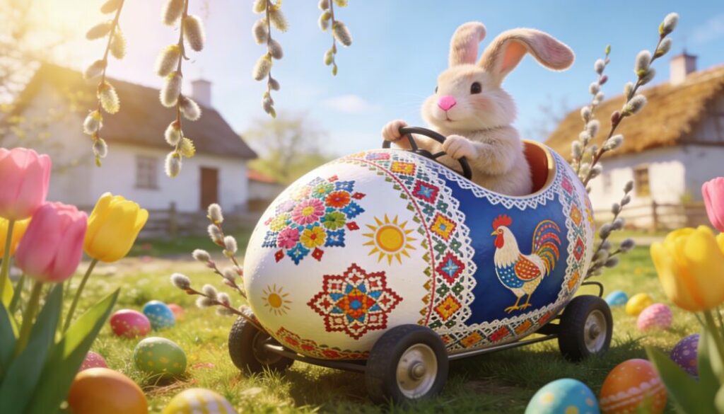 seedream-4.5_Hyper-realistic_cinematic_photography_of_a_fluffy_Easter_bunny_driving_a_car_mad-0